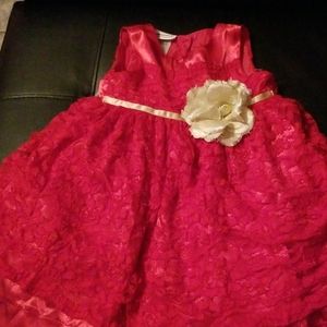 Red lace dress
